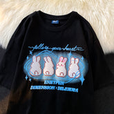 Camiseta con estampado de conejito de dibujos animados